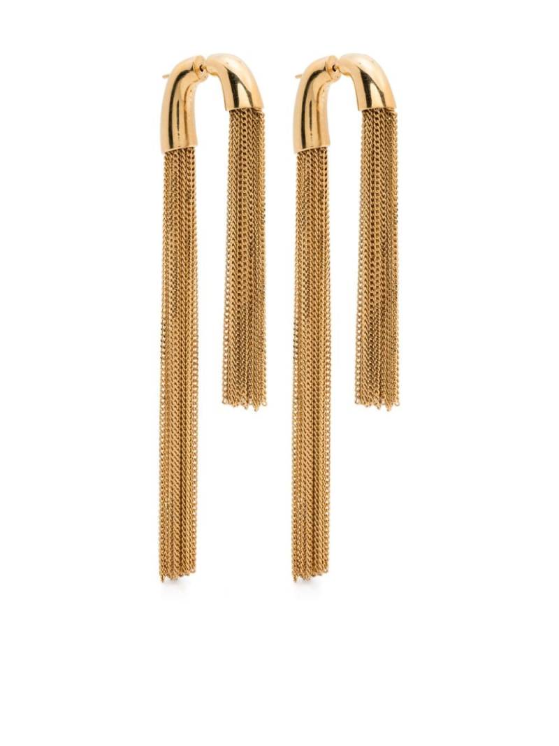 Saint Laurent fringed chandelier earrings - Gold von Saint Laurent