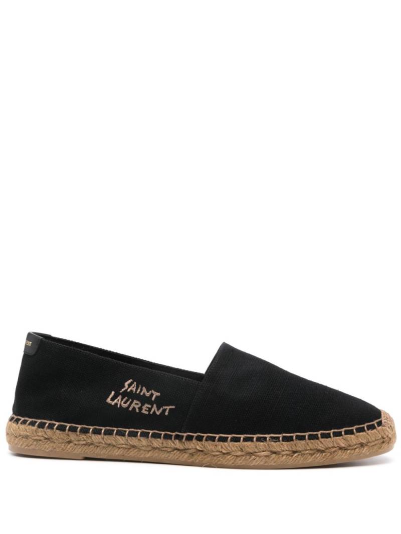 Saint Laurent logo-embroidered espadrilles - Black von Saint Laurent