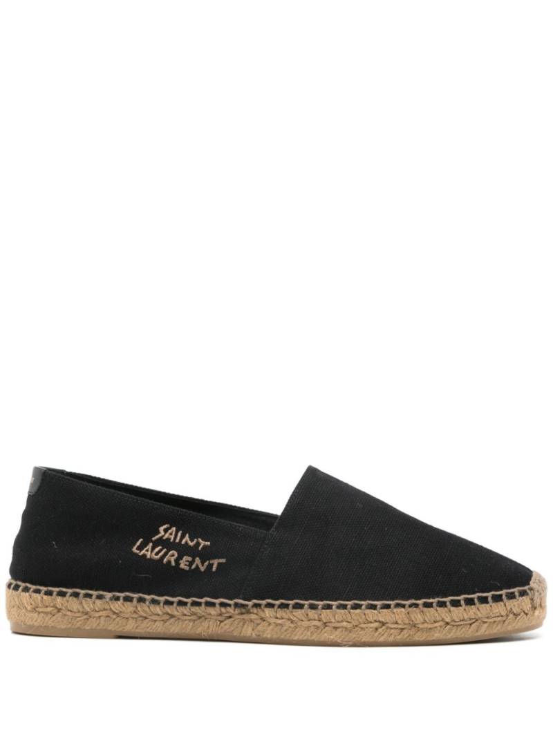 Saint Laurent logo-embroidered espadrilles - Black von Saint Laurent