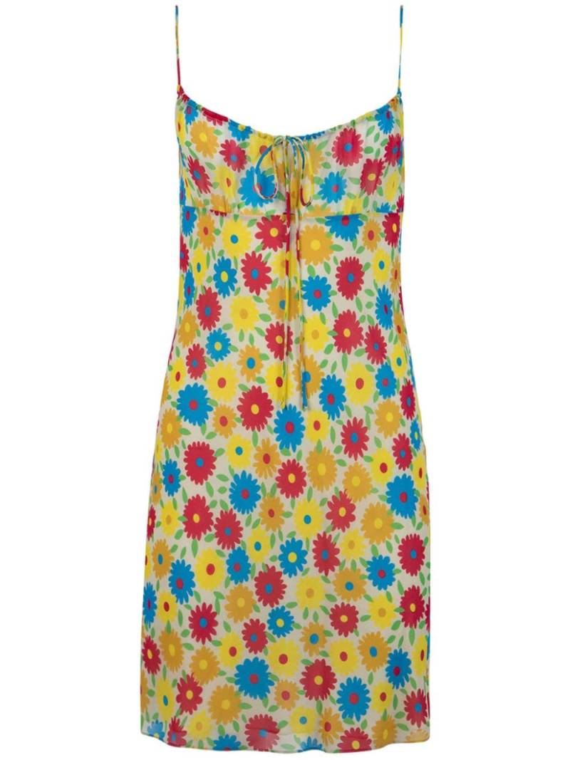 Saint Laurent floral-print silk dress - Yellow von Saint Laurent