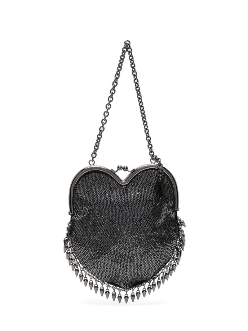 Saint Laurent heart mesh mini bag - Silver von Saint Laurent