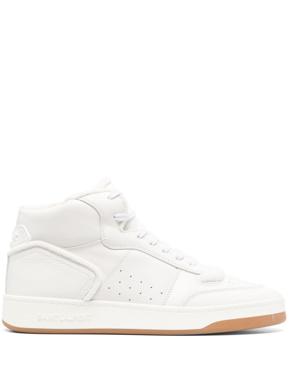 Saint Laurent high-top leather sneakers - White von Saint Laurent