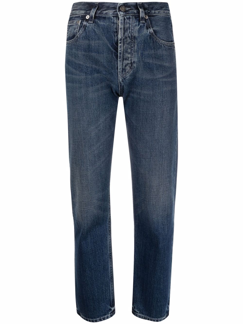 Saint Laurent high-waisted cropped jeans - Blue von Saint Laurent