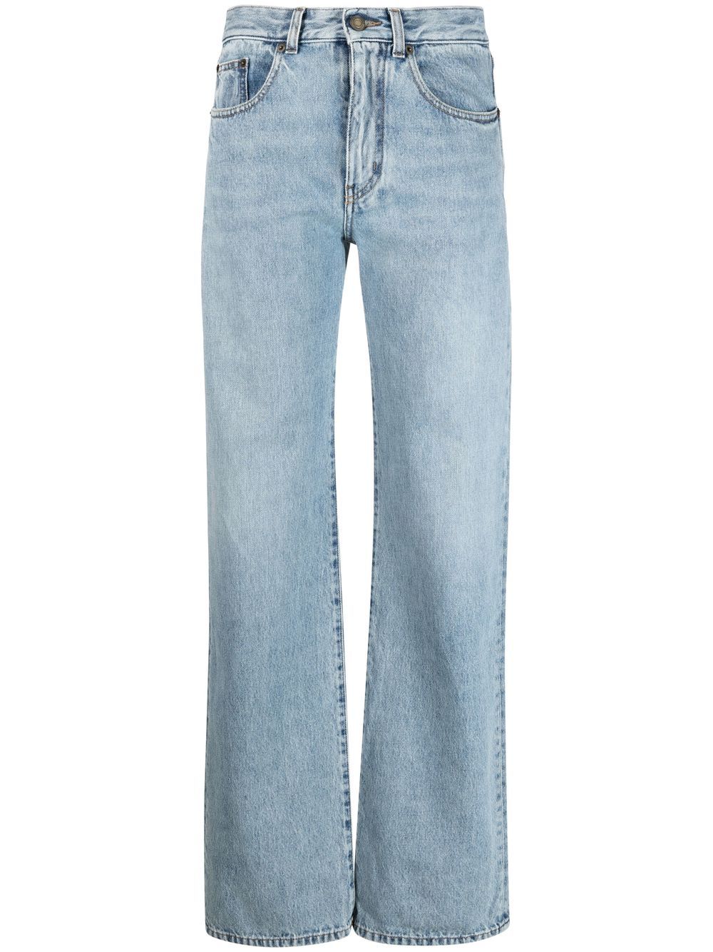 Saint Laurent high-waisted straight-leg jeans - Blue von Saint Laurent