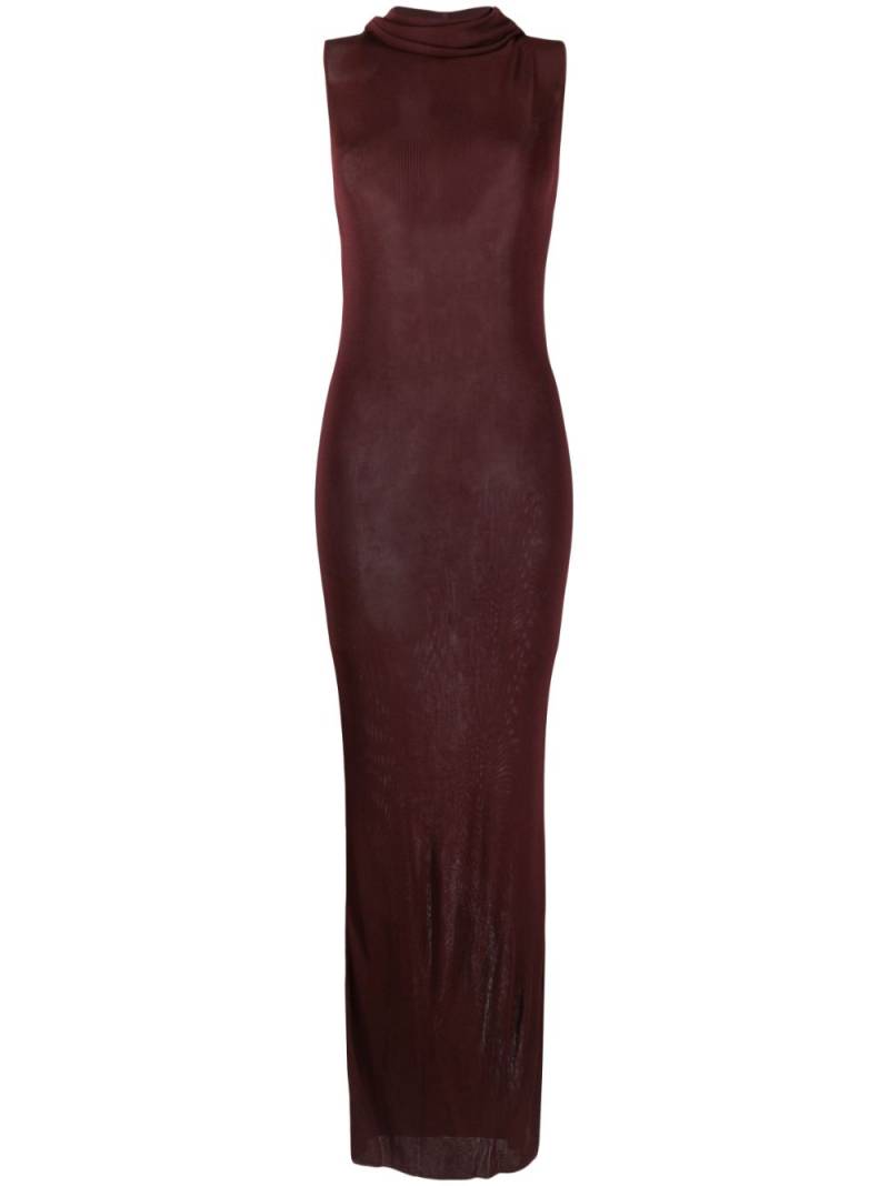 Saint Laurent hooded maxi dress - Red von Saint Laurent