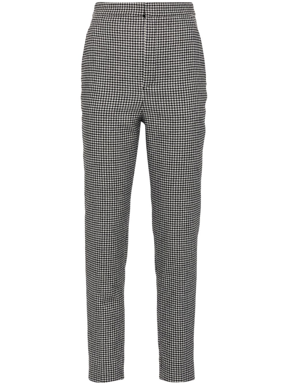 Saint Laurent houndstooth tailored trousers - White von Saint Laurent