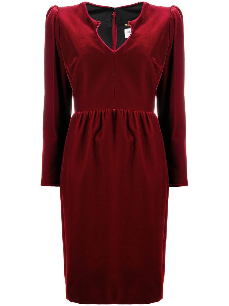 Saint Laurent knee-length long-sleeve dress - Red von Saint Laurent