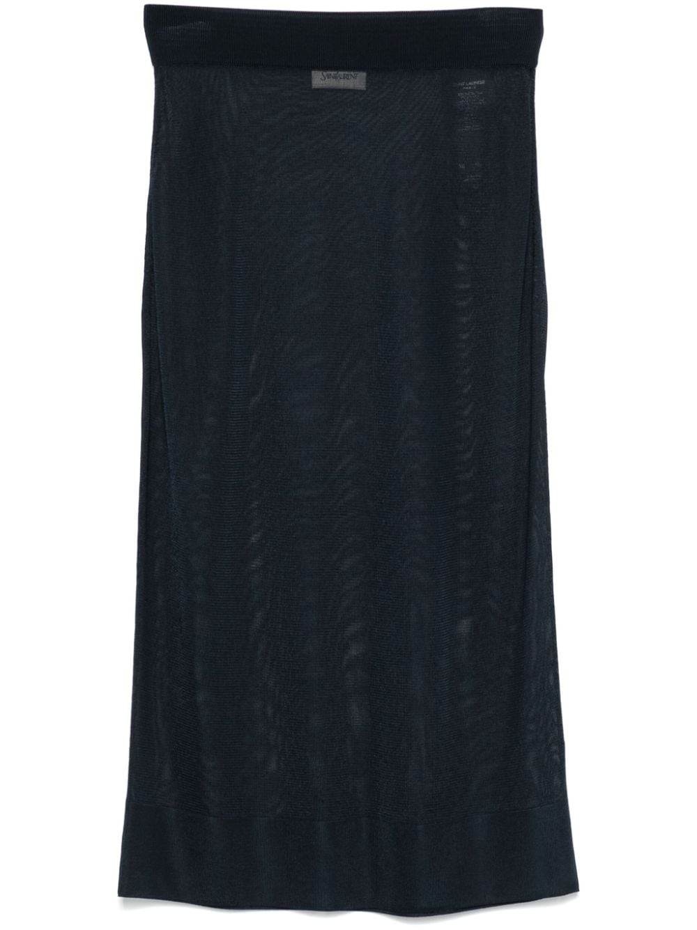 Saint Laurent knitted pencil midi skirt - Blue von Saint Laurent