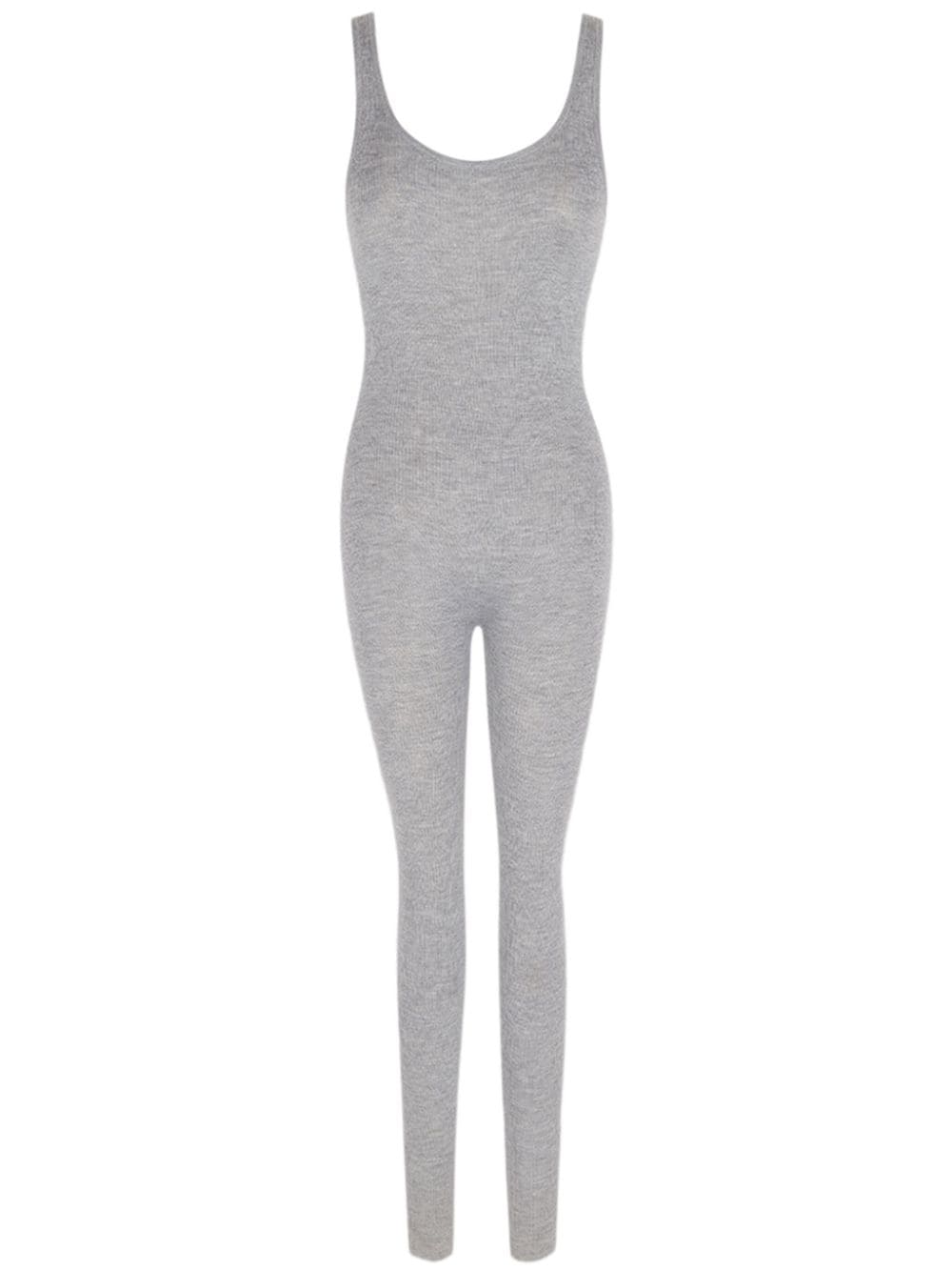 Saint Laurent knitted sleeveless jumpsuit - Grey von Saint Laurent