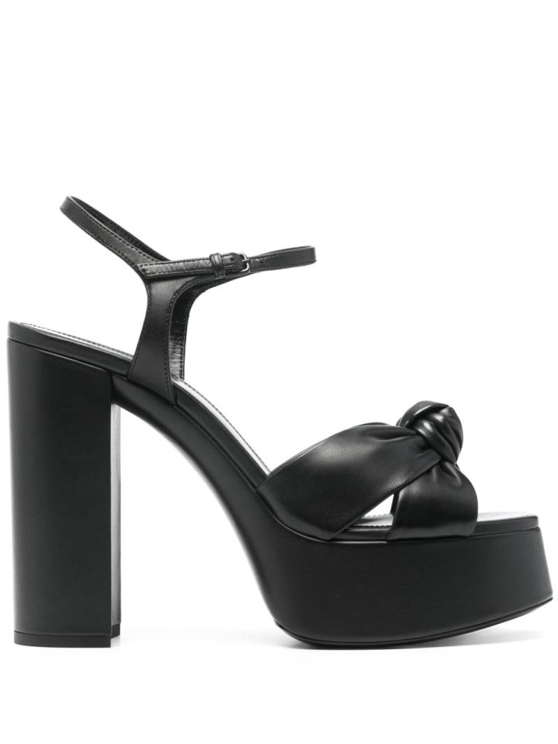 Saint Laurent 145mm leather platform sandals - Black von Saint Laurent