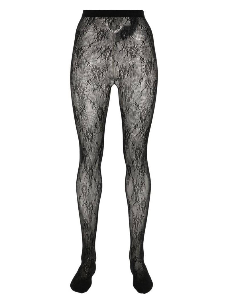 Saint Laurent lace tights - Black von Saint Laurent