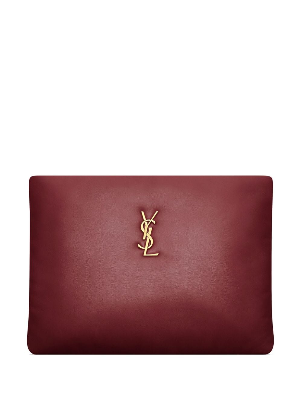 Saint Laurent large Calypso lambskin clutch bag - Red von Saint Laurent