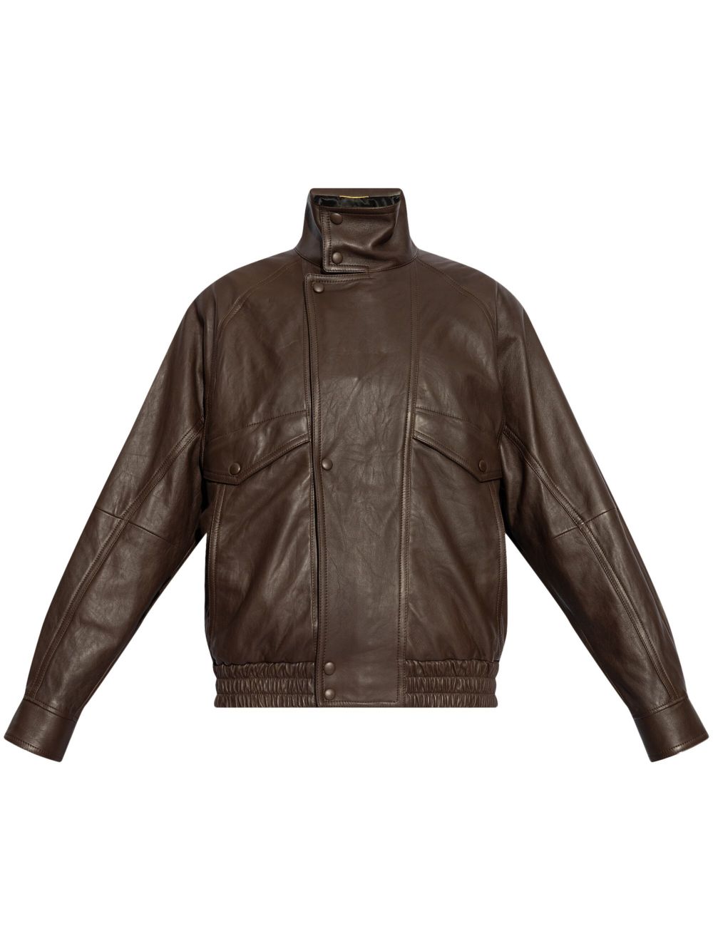 Saint Laurent leather bomber jacket - Brown von Saint Laurent