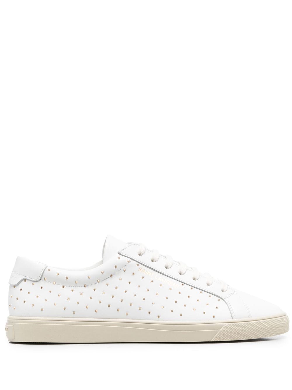 Saint Laurent leather studded sneakers - White von Saint Laurent