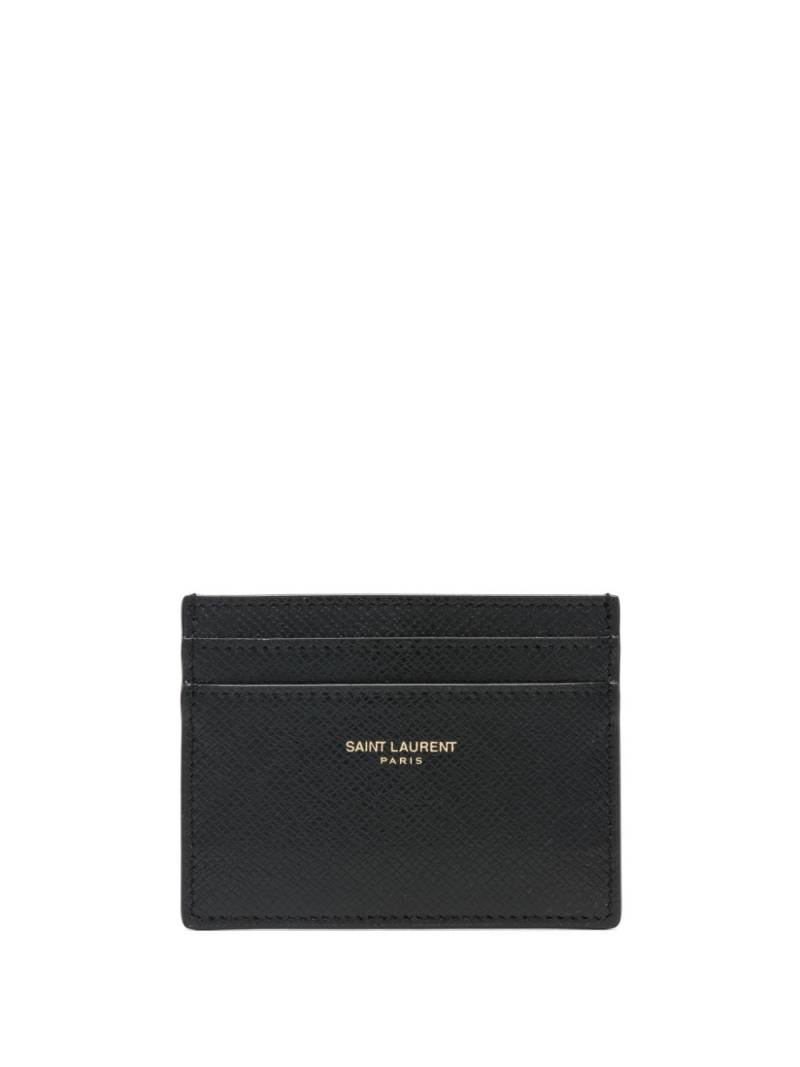 Saint Laurent logo-embossed leather cardholder - Black von Saint Laurent