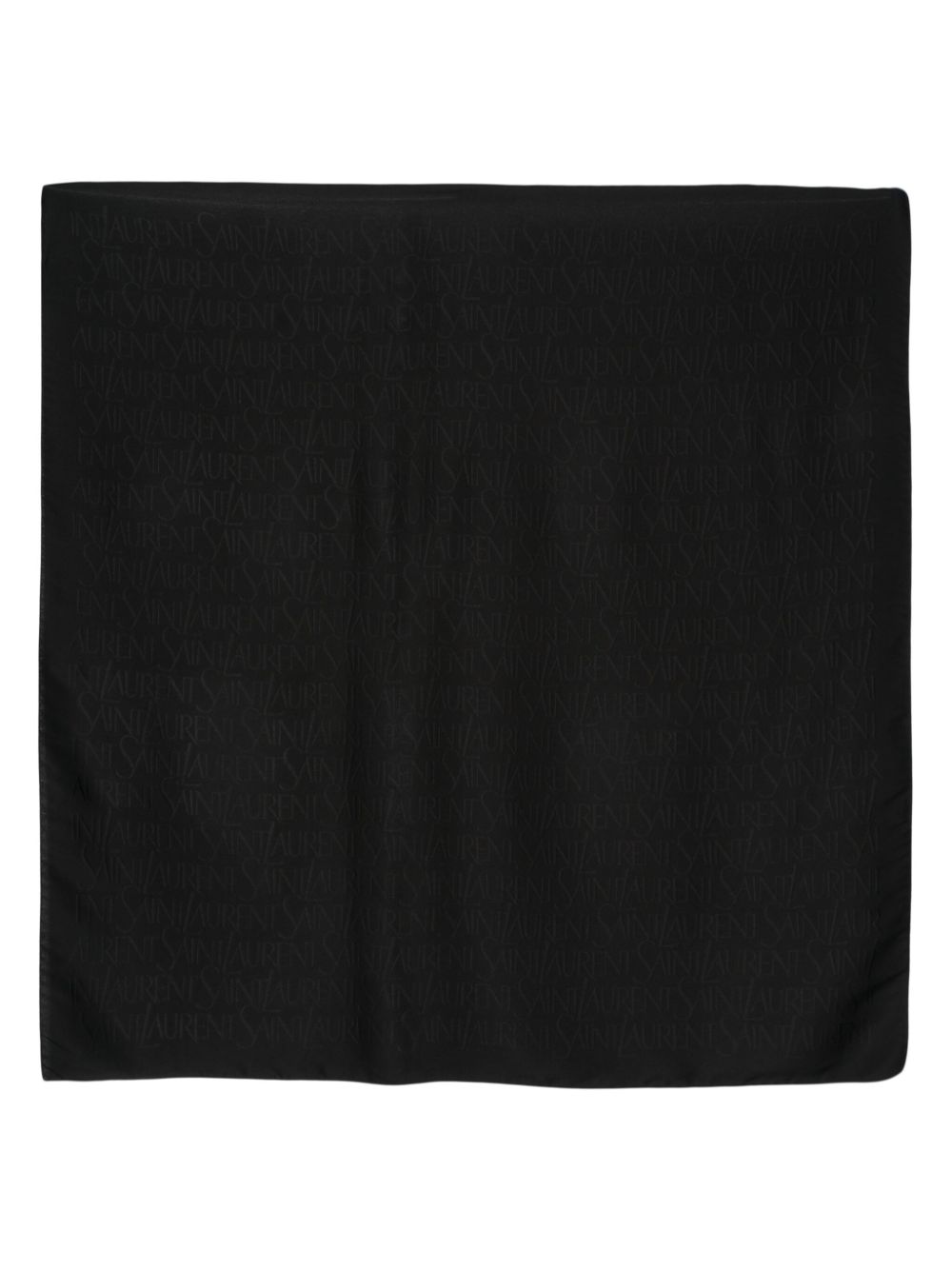 Saint Laurent logo-jacquard scarf - Black von Saint Laurent