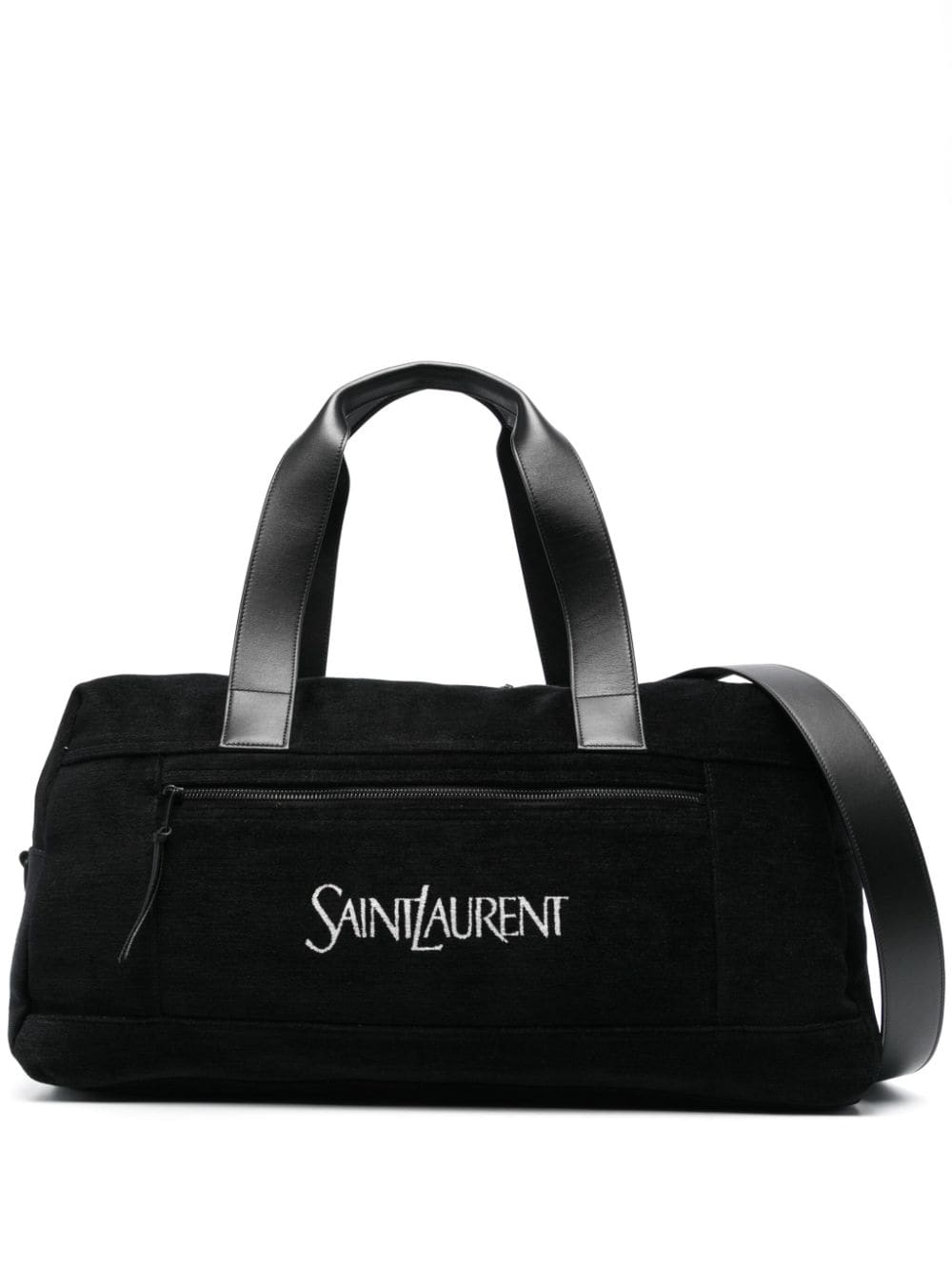 Saint Laurent logo-jacquard zipped duffle bag - Black von Saint Laurent