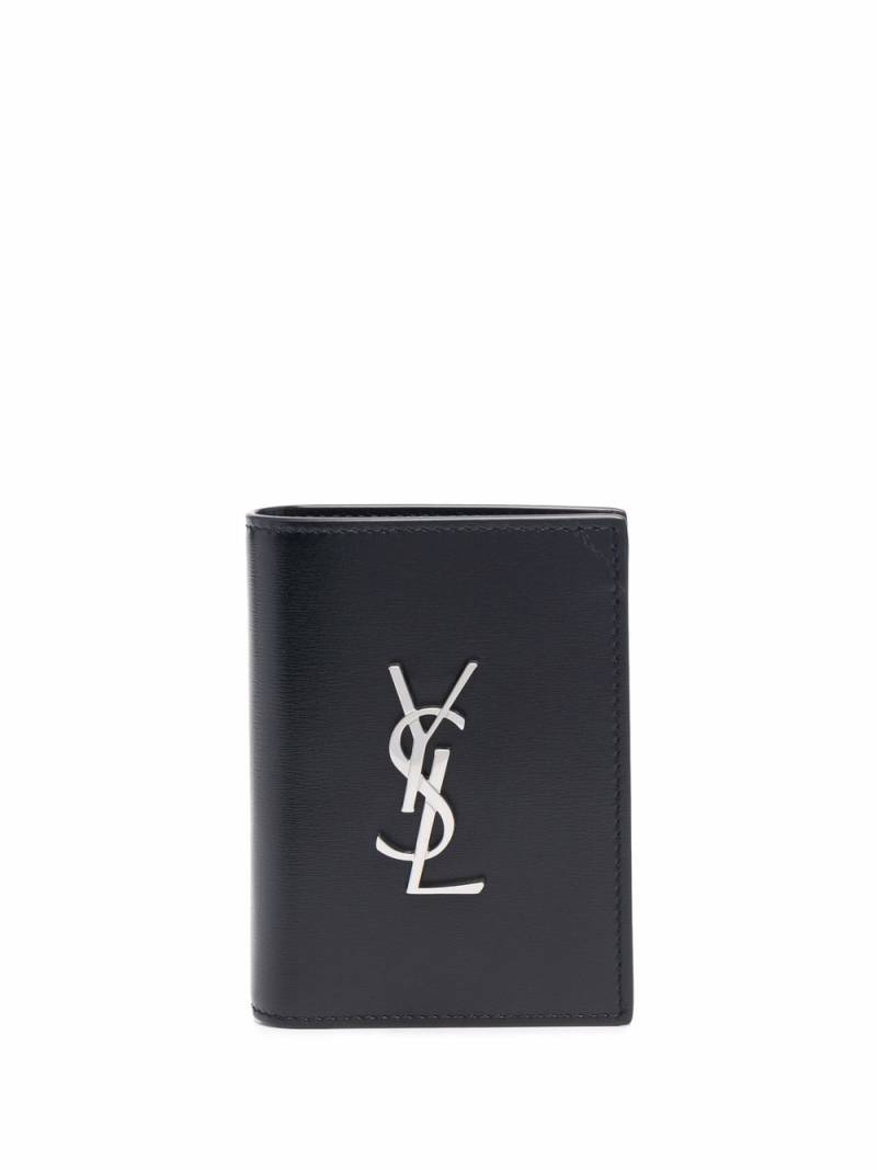 Saint Laurent logo-lettering leather wallet - Black von Saint Laurent