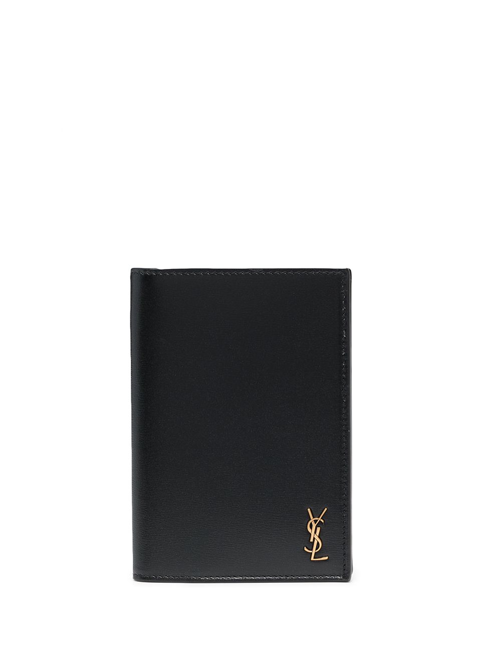 Saint Laurent logo-plaque cardholder - Black von Saint Laurent