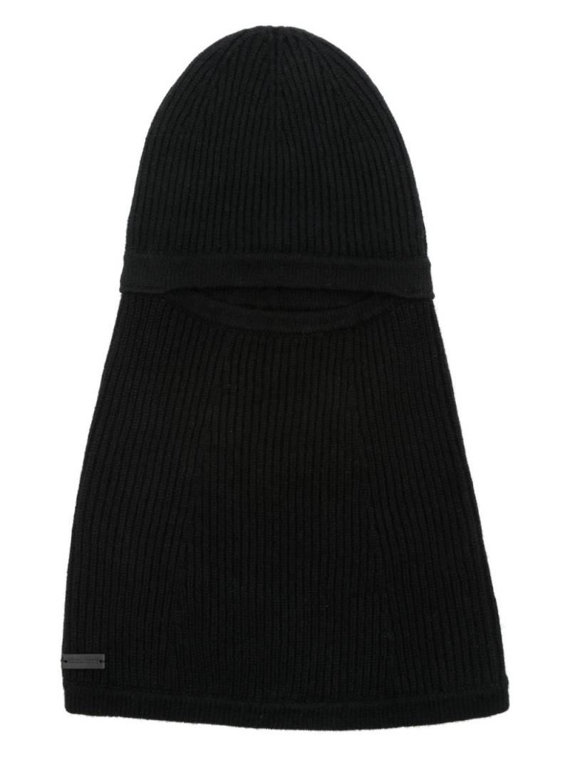 Saint Laurent logo-tag balaclava - Black von Saint Laurent