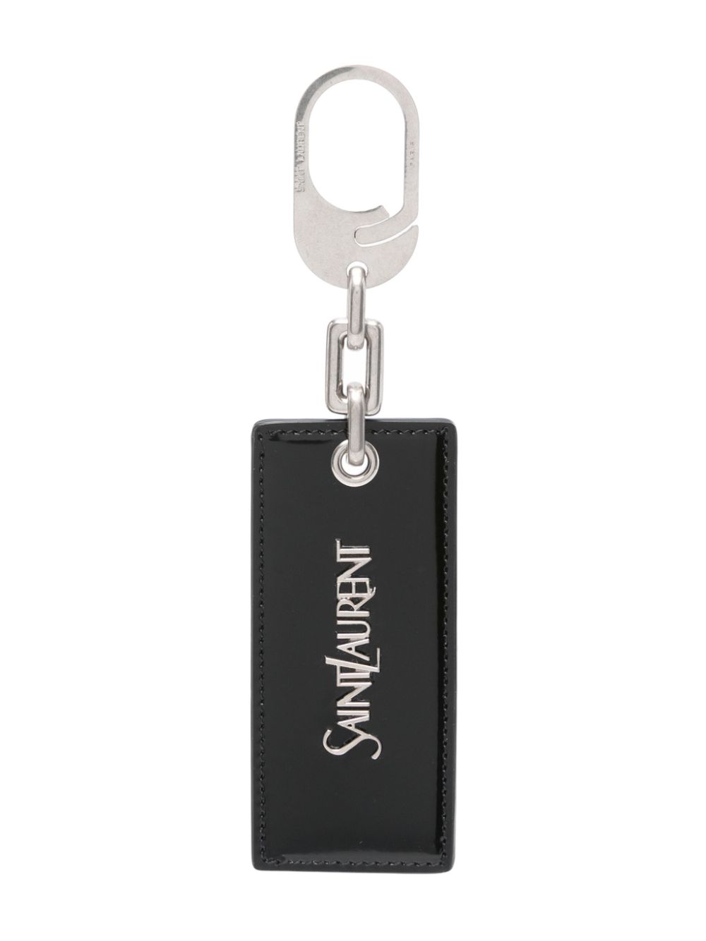 Saint Laurent logo-lettering keyring - Black von Saint Laurent