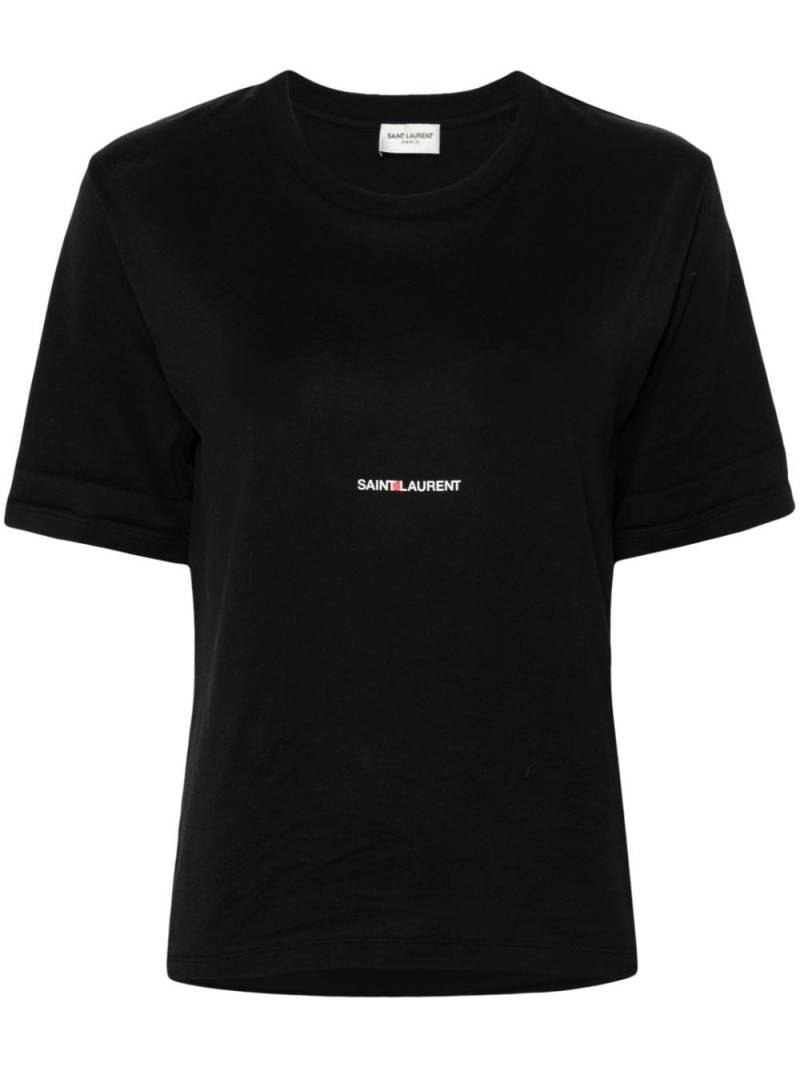 Saint Laurent logo-print T-shirt - Black von Saint Laurent