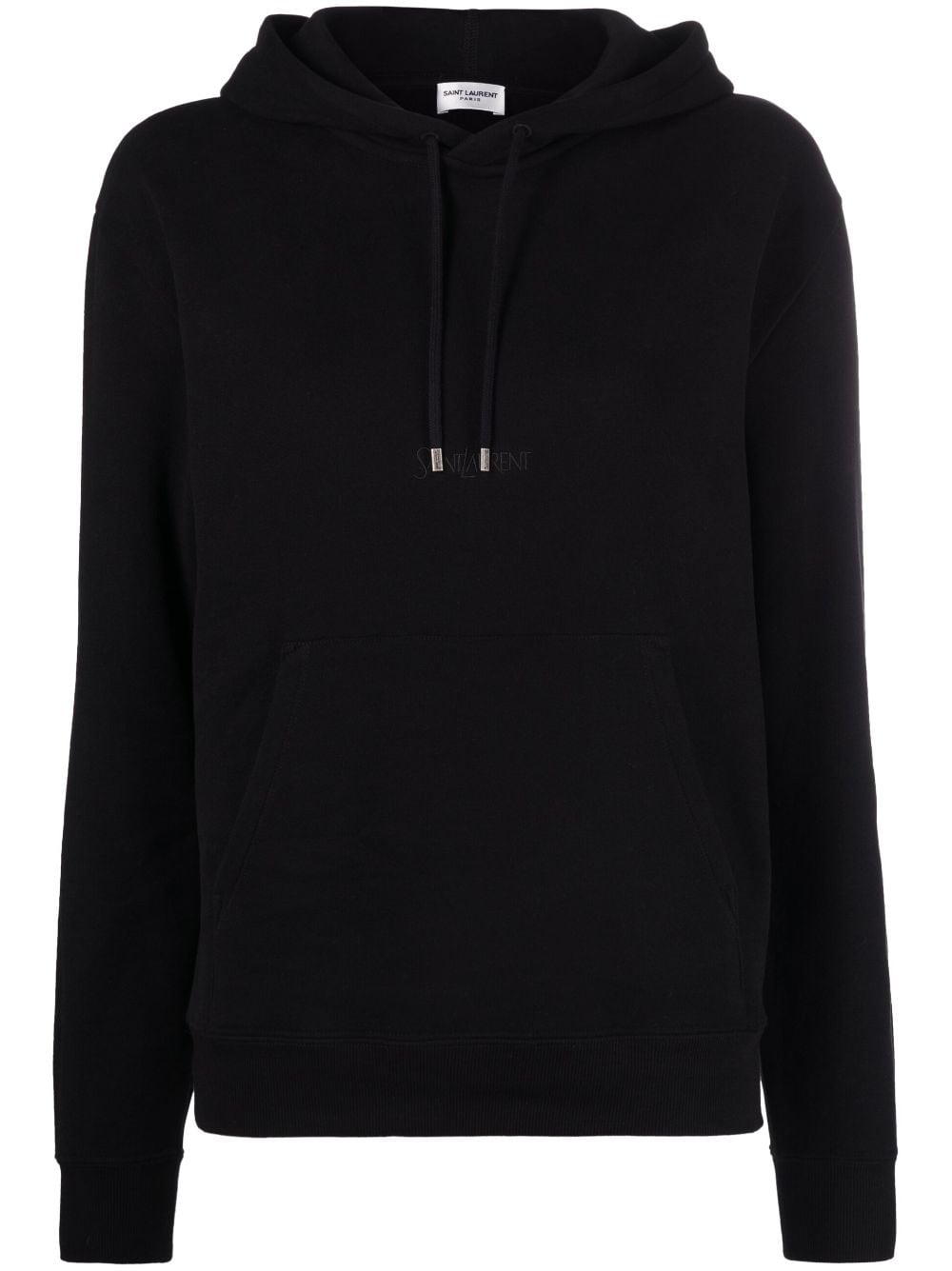 Saint Laurent logo-print drawstring hoodie - Black von Saint Laurent