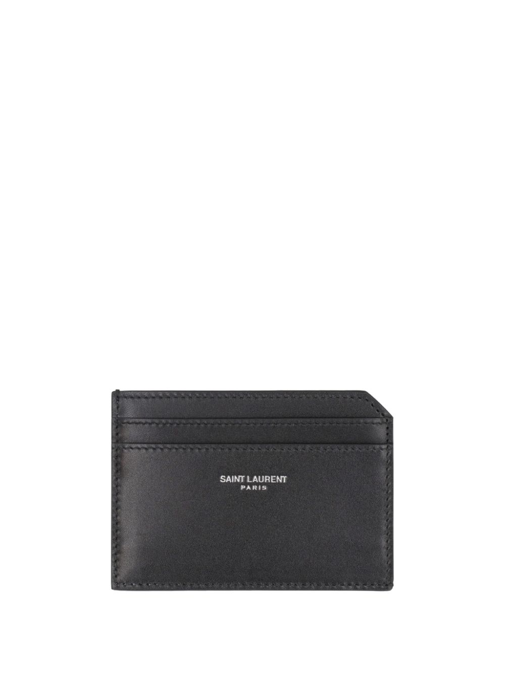 Saint Laurent logo-print leather cardholder - Black von Saint Laurent