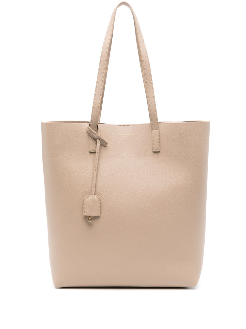 Saint Laurent logo-print leather tote bag - Neutrals von Saint Laurent