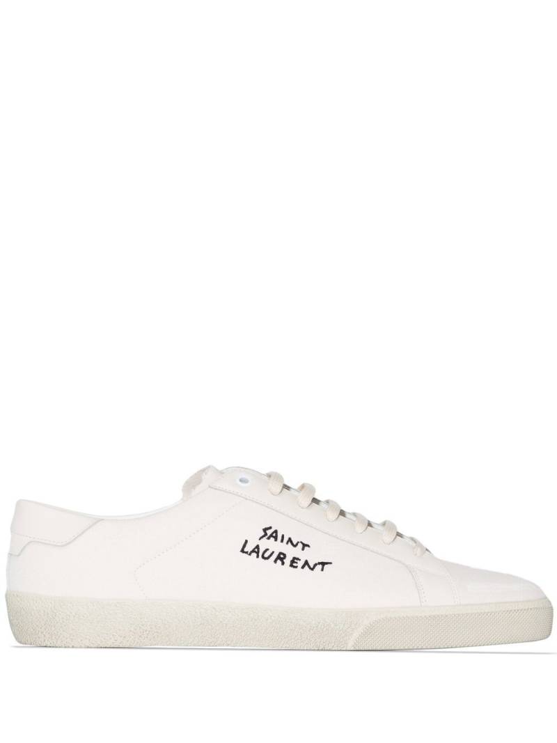 Saint Laurent logo-print low-top sneakers - Neutrals von Saint Laurent