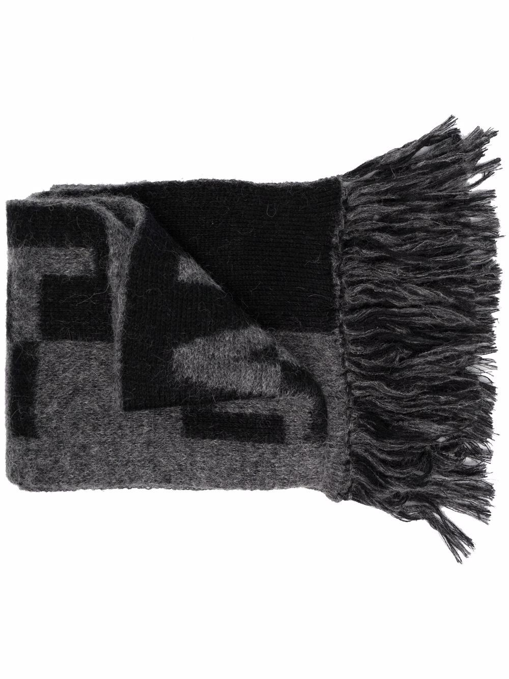 Saint Laurent logo-print scarf - Black von Saint Laurent