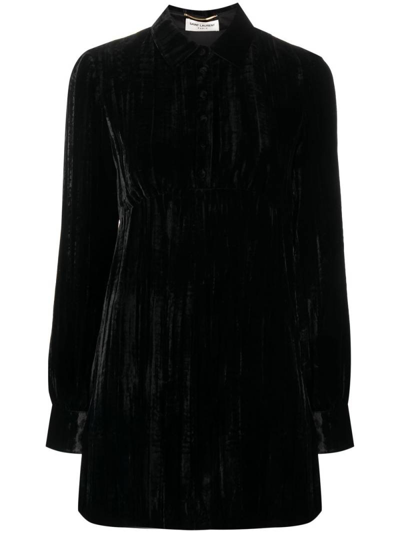 Saint Laurent long-sleeve minidress - Black von Saint Laurent