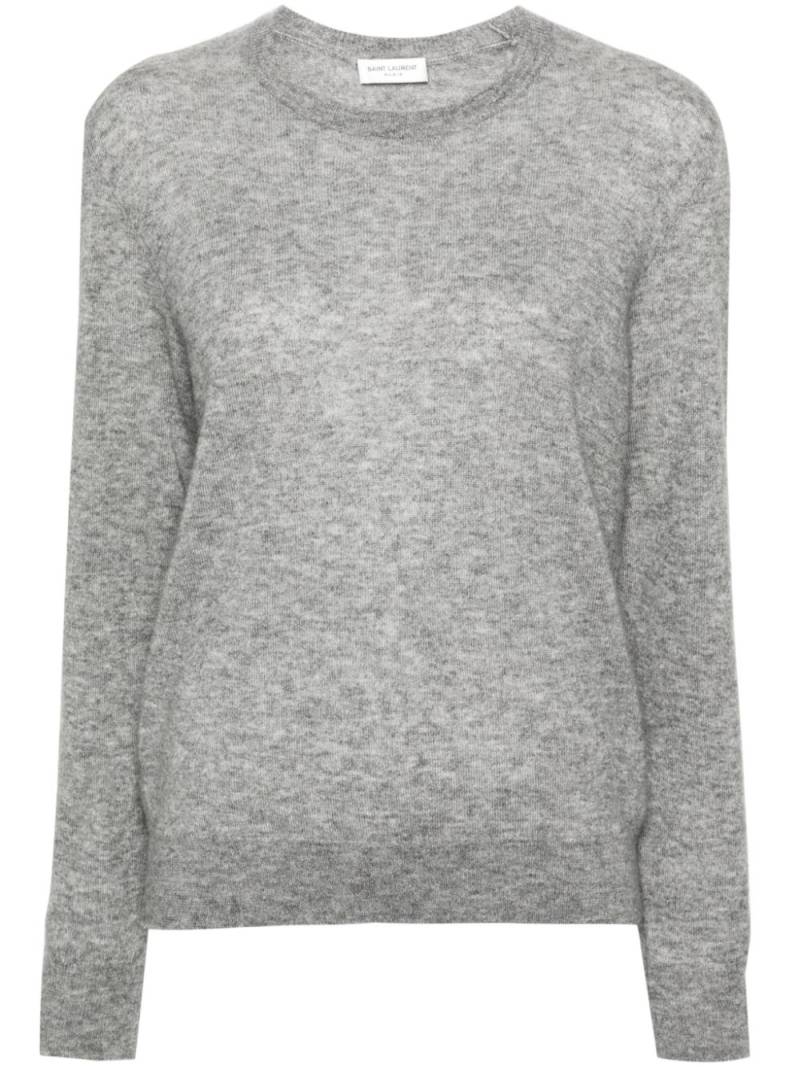 Saint Laurent mélange cashmere-blend jumper - Grey von Saint Laurent