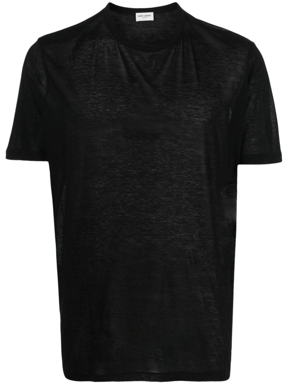 Saint Laurent mélange-effect short-sleeves T-shirt - Black von Saint Laurent