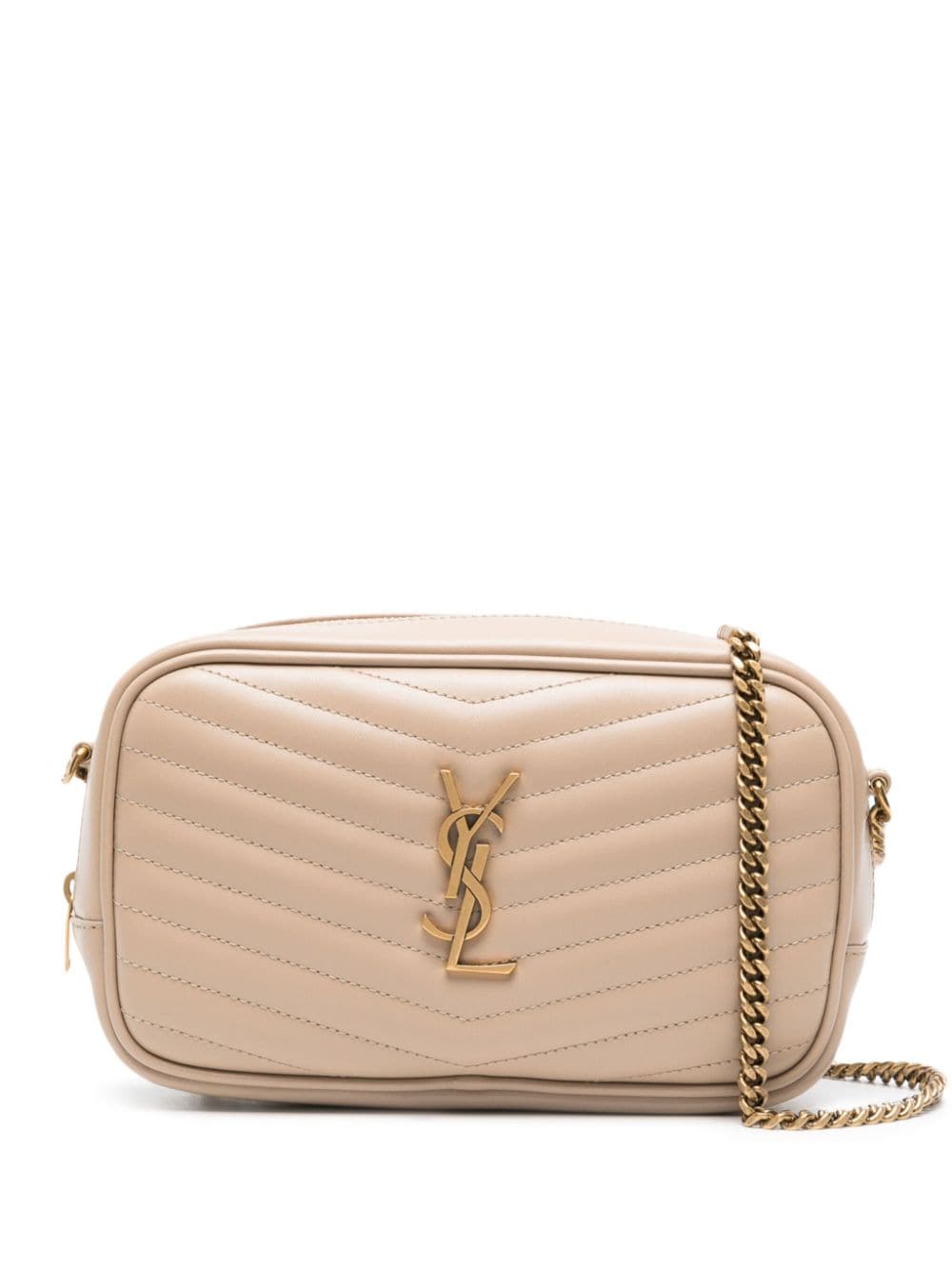 Saint Laurent mini Lou quilted leather crossbody bag - Neutrals von Saint Laurent