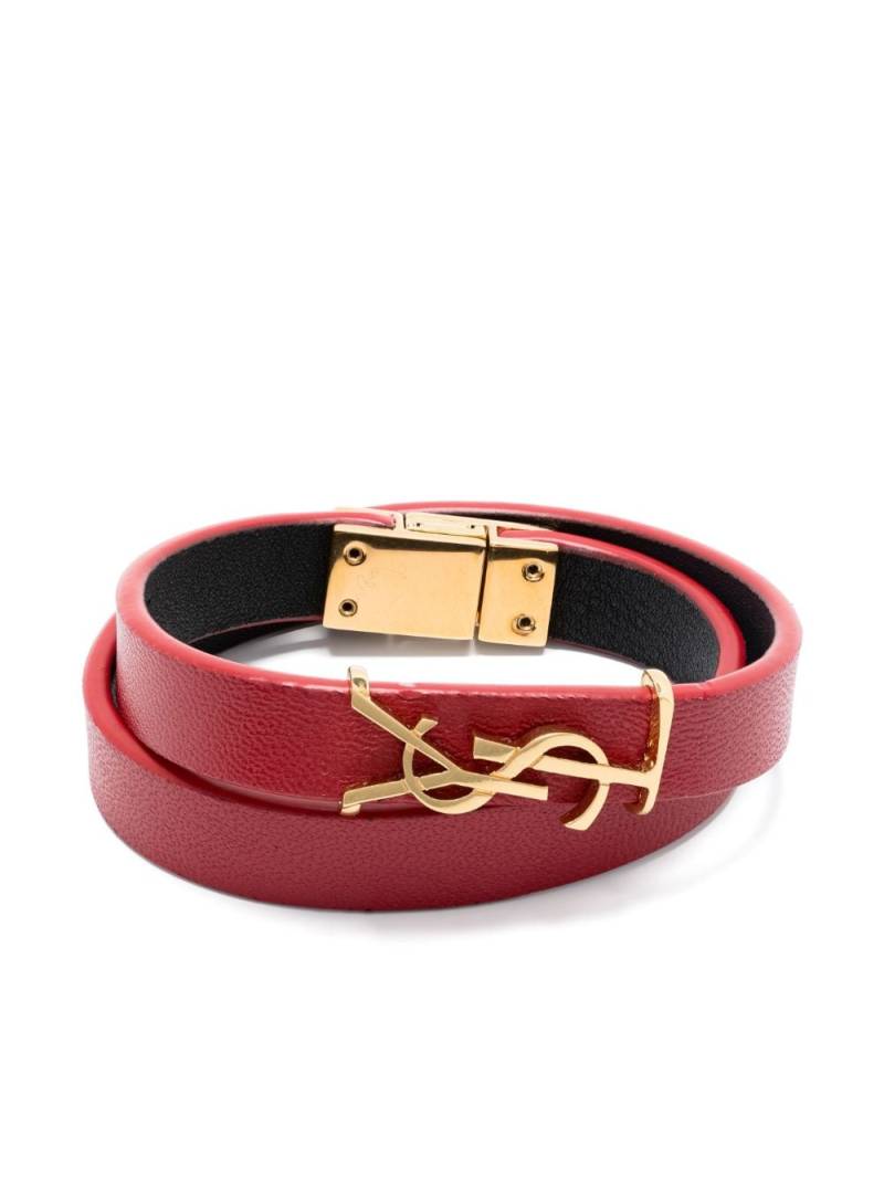 Saint Laurent Opyum wrap bracelet - Red von Saint Laurent