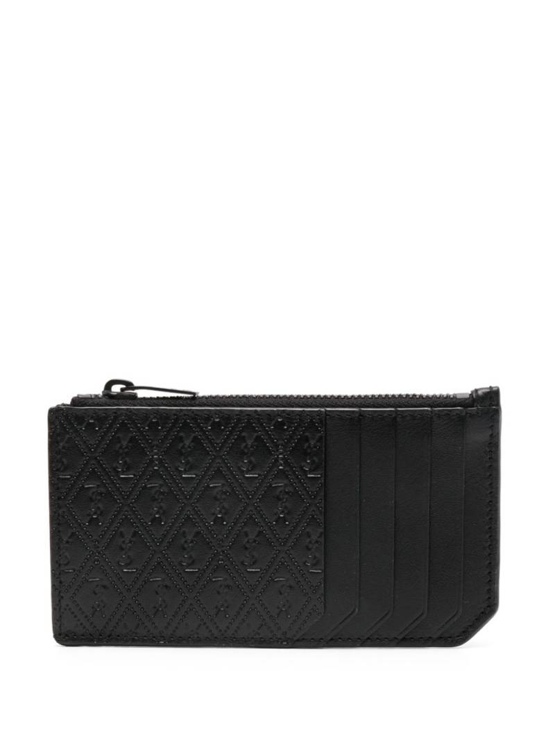 Saint Laurent debossed-monogram wallet - Black von Saint Laurent