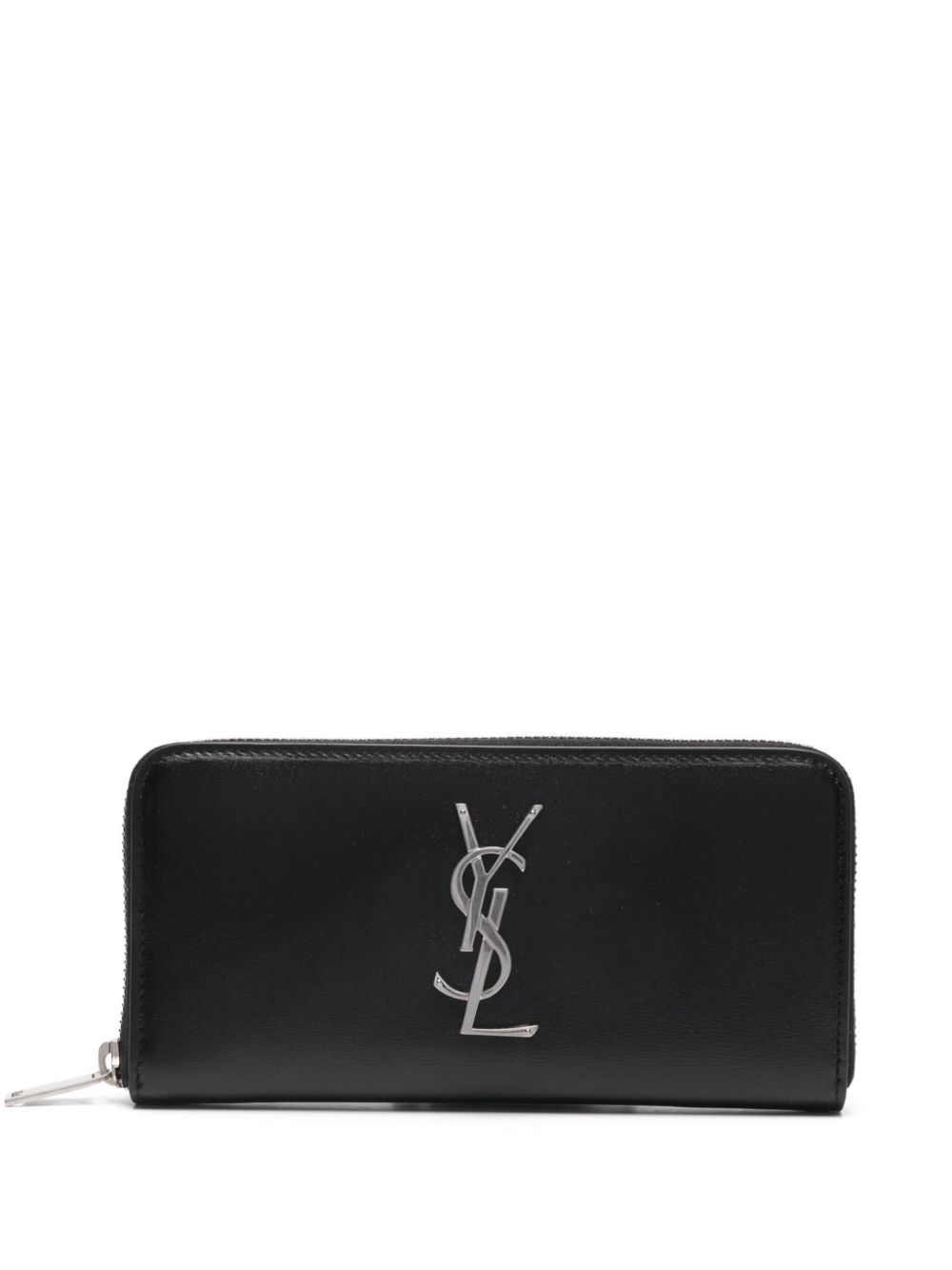 Saint Laurent Cassandre-plaque wallet - Black von Saint Laurent