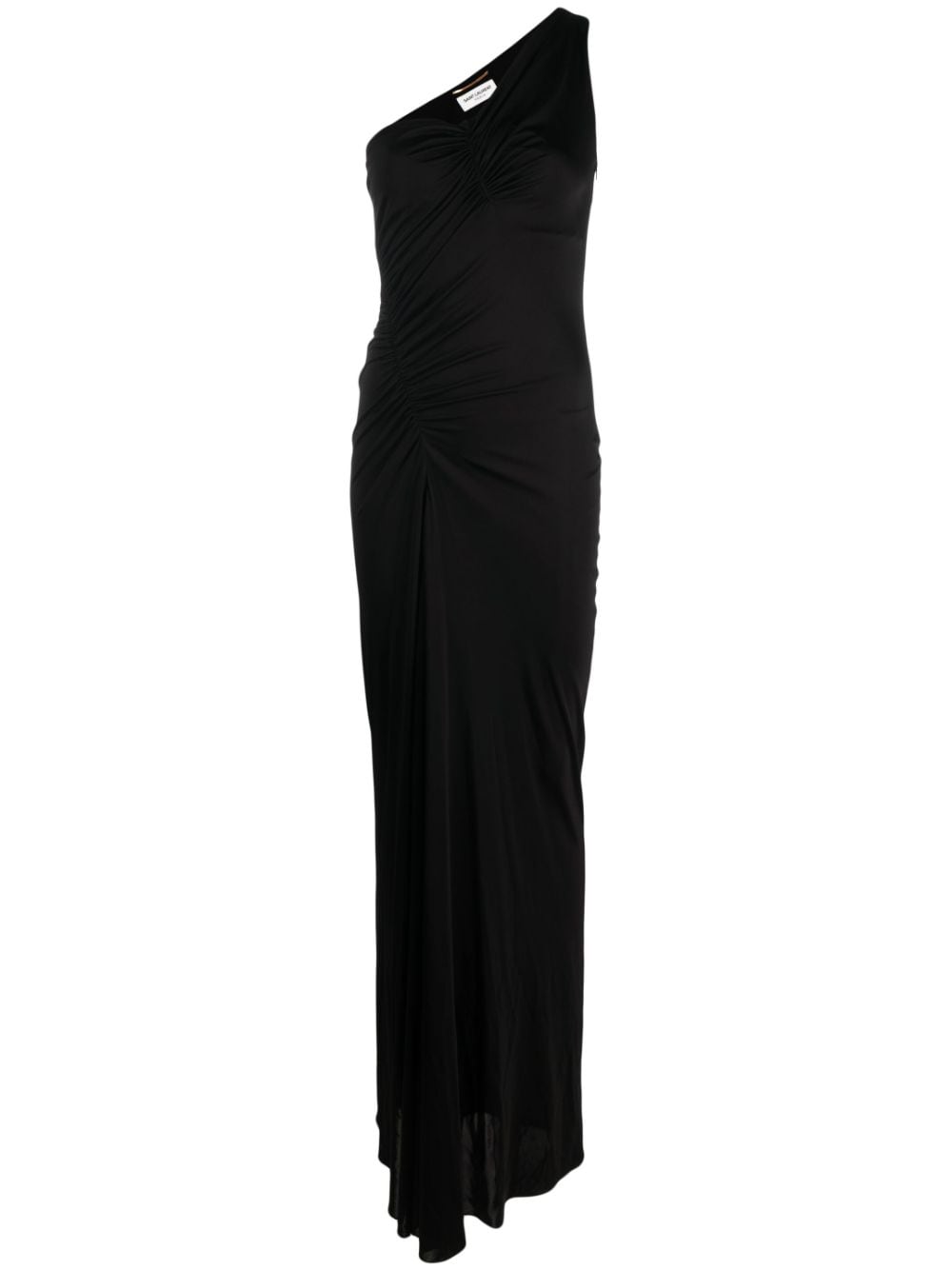 Saint Laurent one-shoulder ruched dress - Black von Saint Laurent