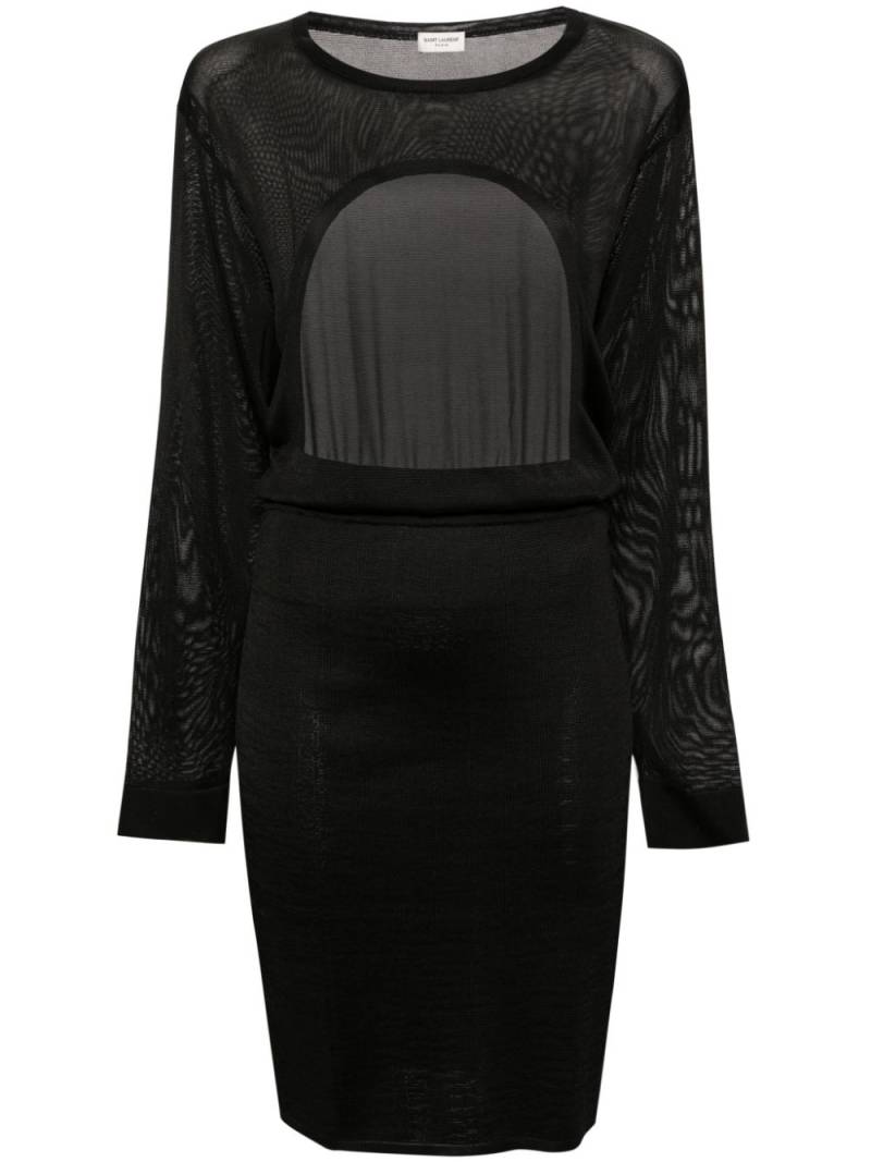 Saint Laurent open-back knitted dress - Black von Saint Laurent