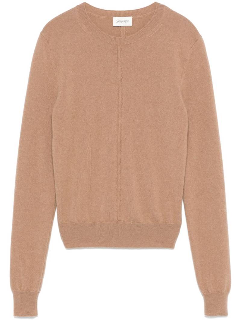 Saint Laurent openwork cashmere sweater - Neutrals von Saint Laurent