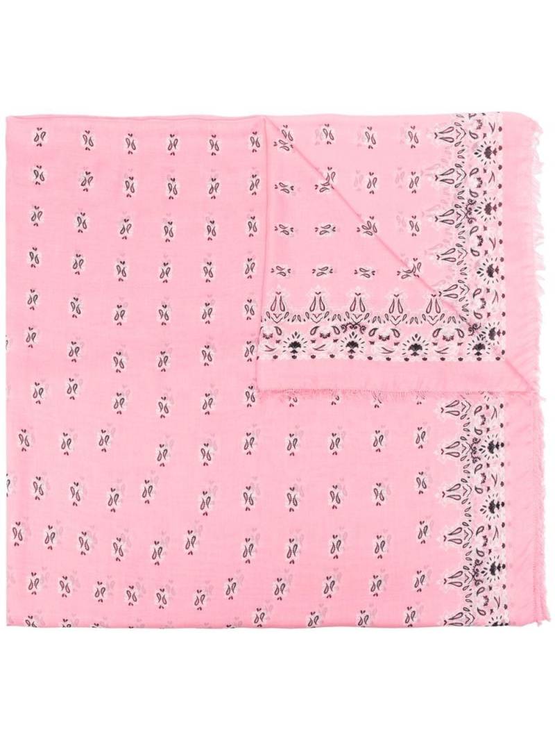 Saint Laurent paisley-print grand-rectangle scarf - Pink von Saint Laurent