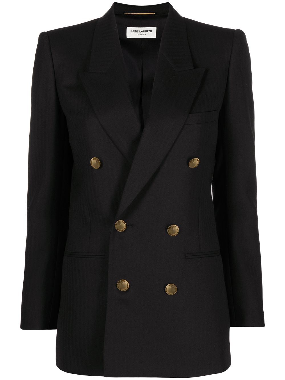 Saint Laurent peak-lapel double-breasted blazer - Black von Saint Laurent