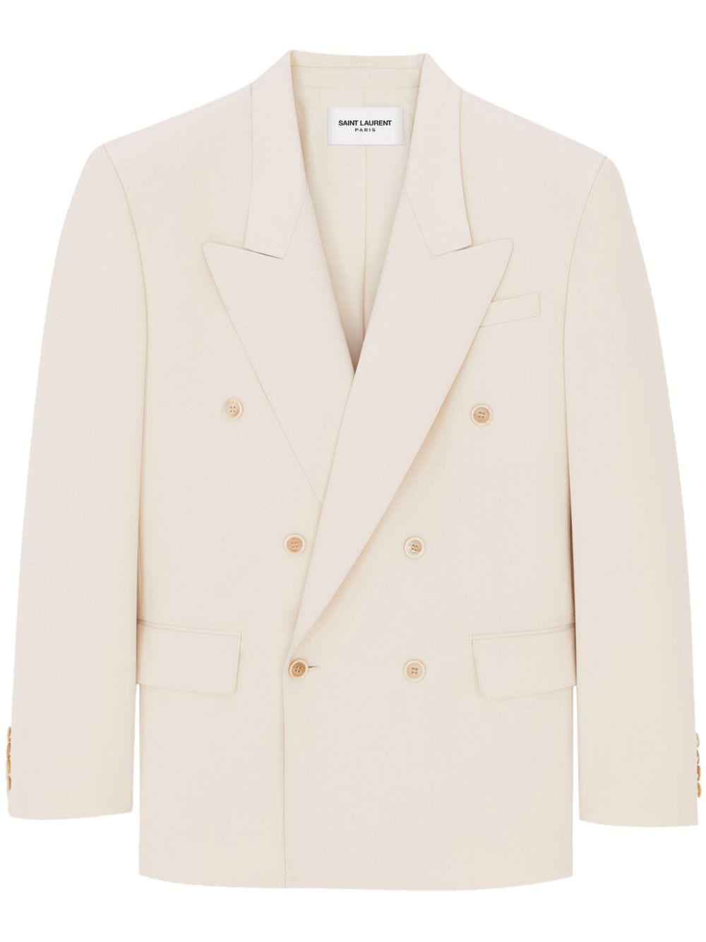 Saint Laurent peak-lapels wool blazer - White von Saint Laurent