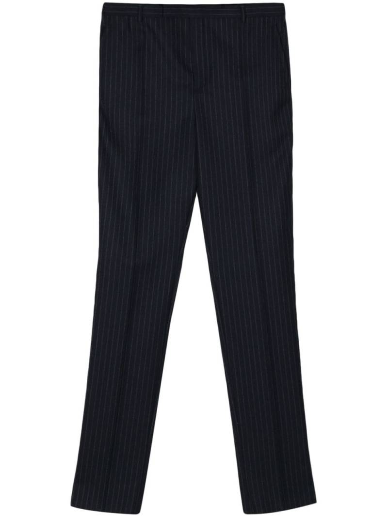 Saint Laurent pinstriped virgin-wool trousers - Blue von Saint Laurent