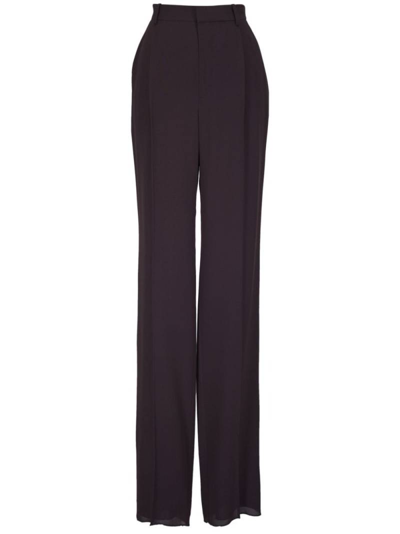 Saint Laurent pressed-crease straight trousers - Brown von Saint Laurent