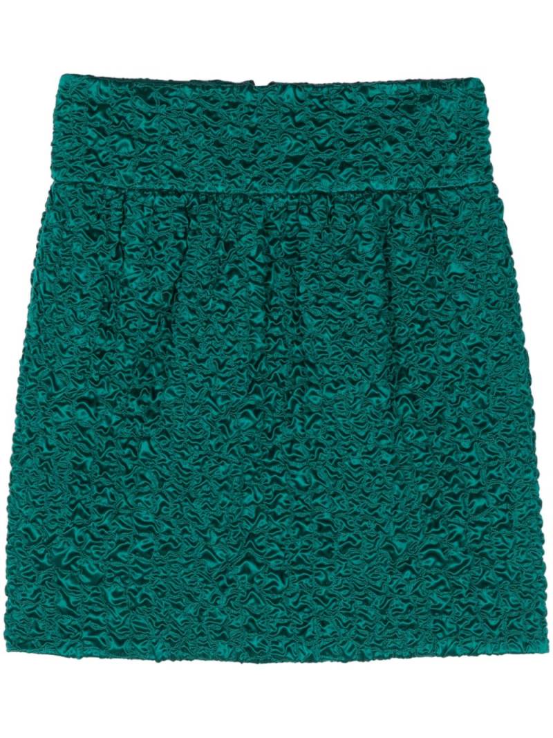 Saint Laurent ruched mini skirt - Green von Saint Laurent