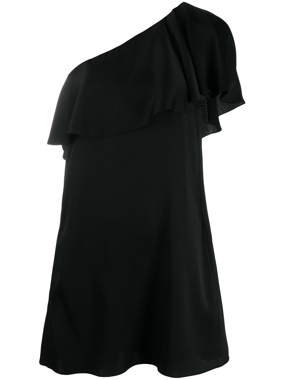 Saint Laurent ruffled one-shoulder dress - Black von Saint Laurent