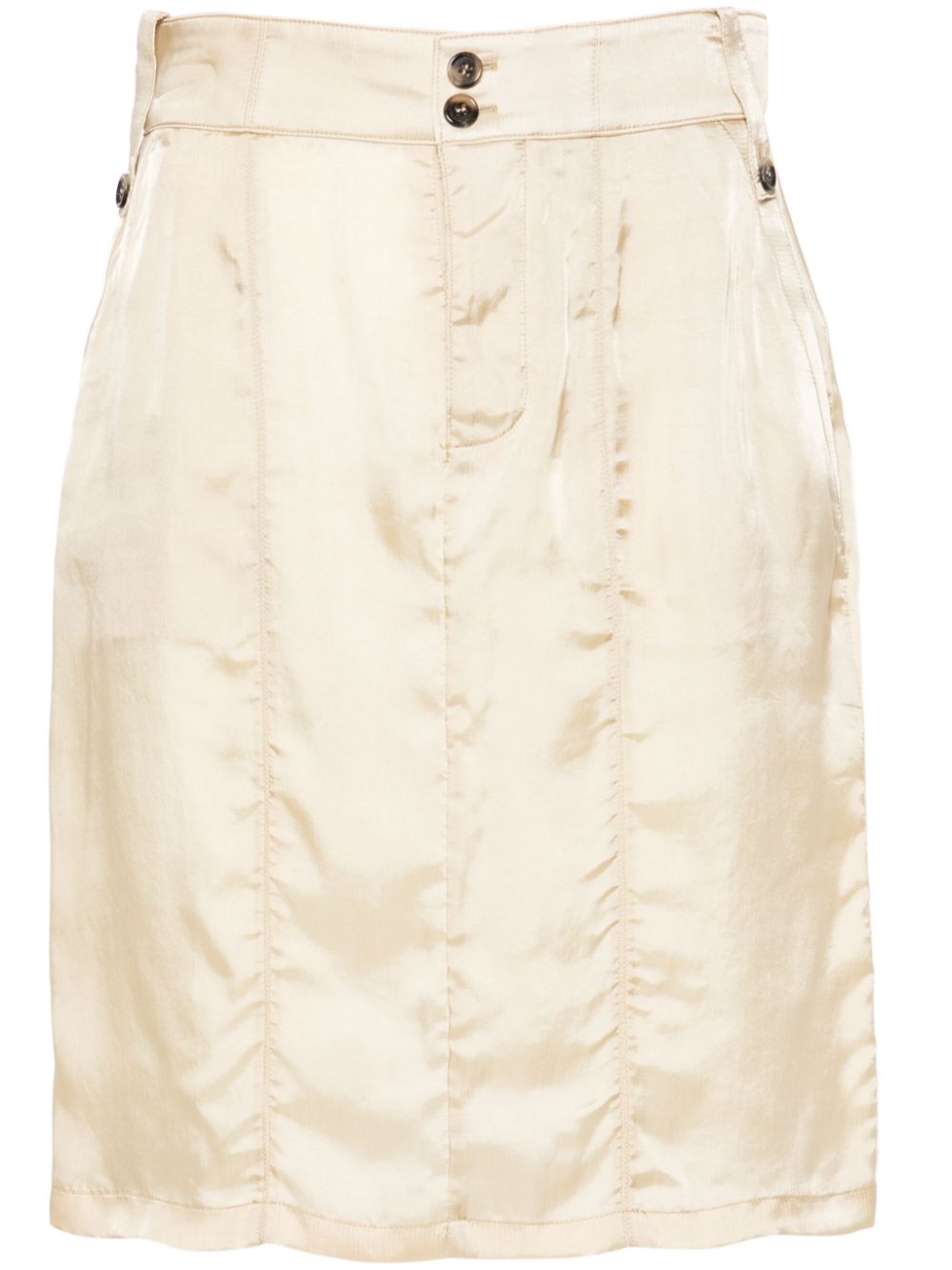 Saint Laurent satin pencil skirt - Neutrals von Saint Laurent