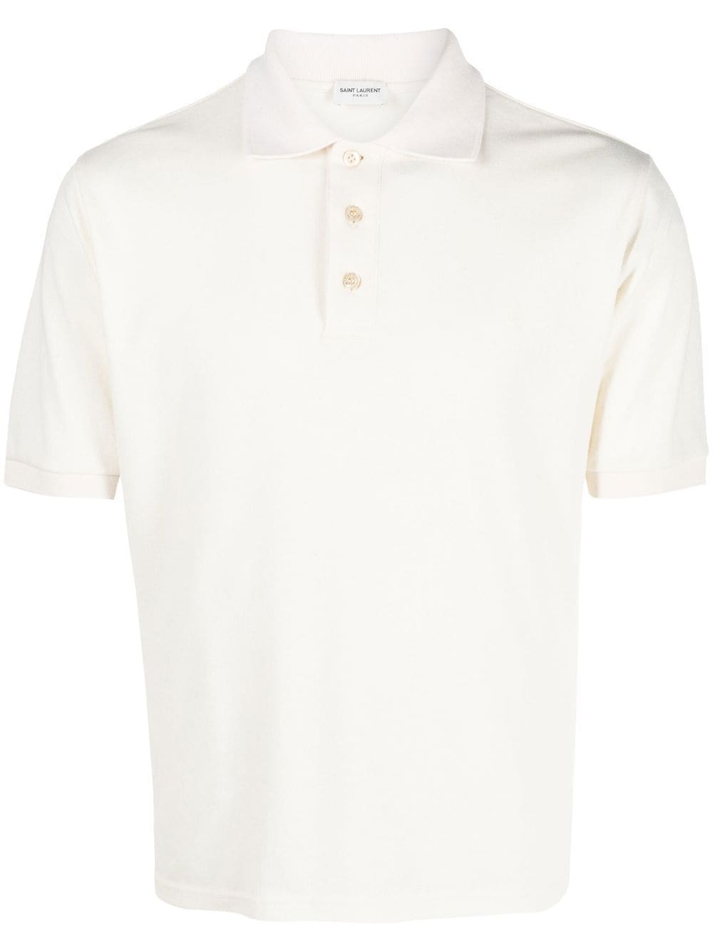 Saint Laurent short-sleeve polo shirt - Neutrals von Saint Laurent